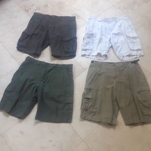 BUNDLE OF FOUR Knee Length Cargo Shorts: Kuhl, Polo, Eddie Bauer, American Eagle